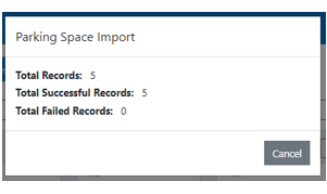 Import Results modal