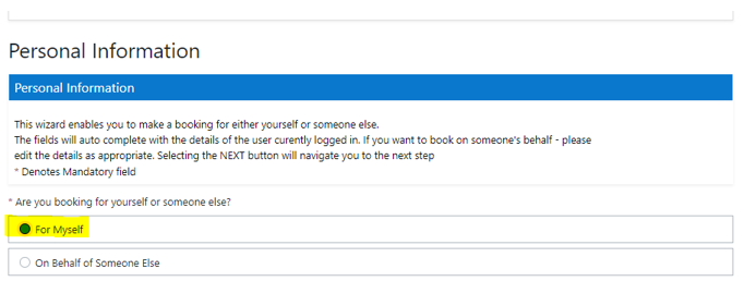 Defaulted to For Myself