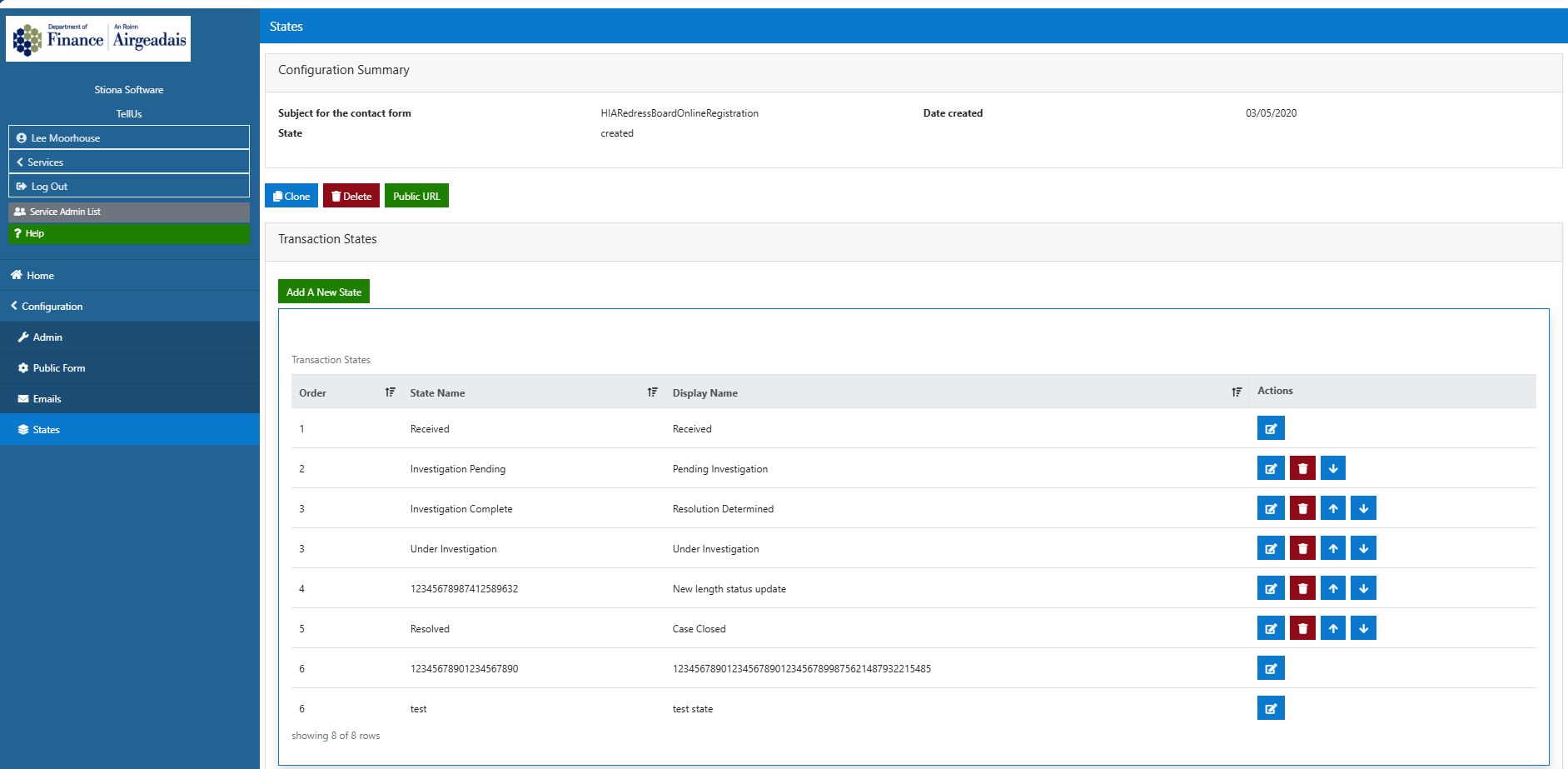 Configure Transaction States