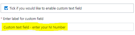 Configure custom title text