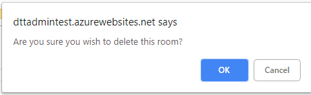 Popup Room Location Delete Warning